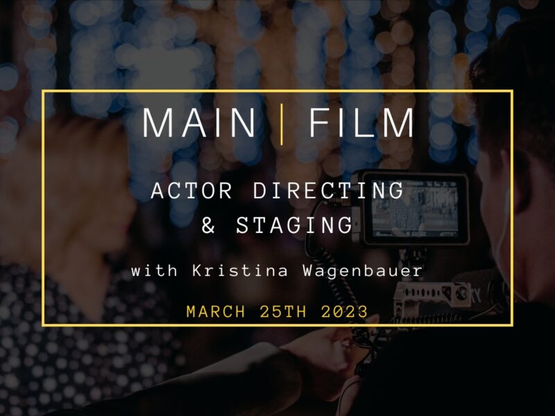 Actor directing and staging | In person