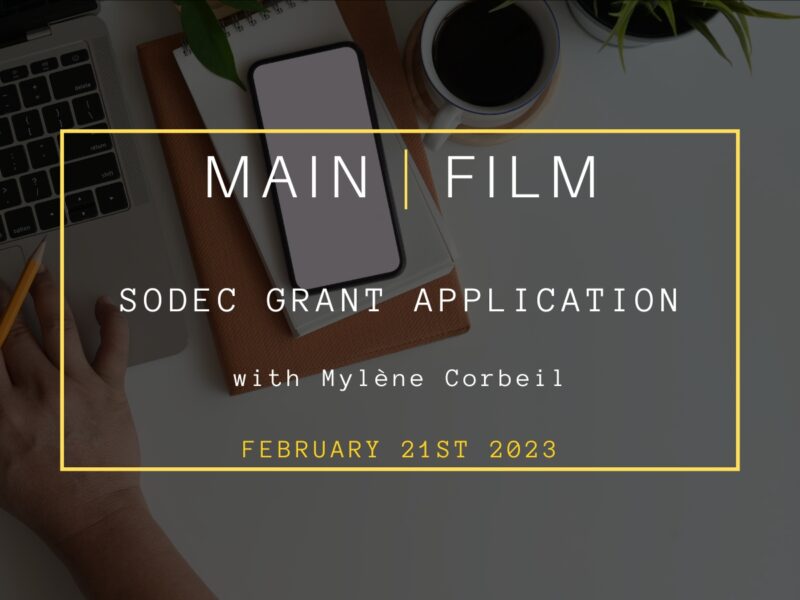 SODEC grant application | In person