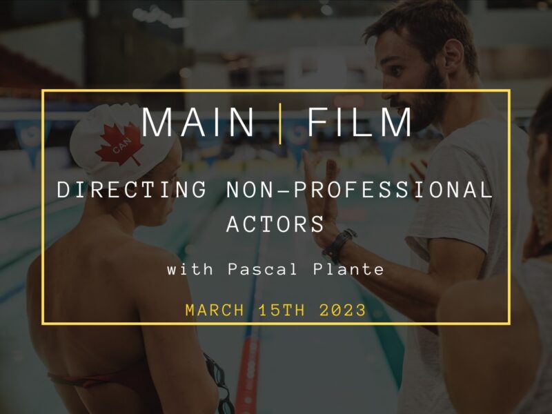 Directing non-professional actors | In person