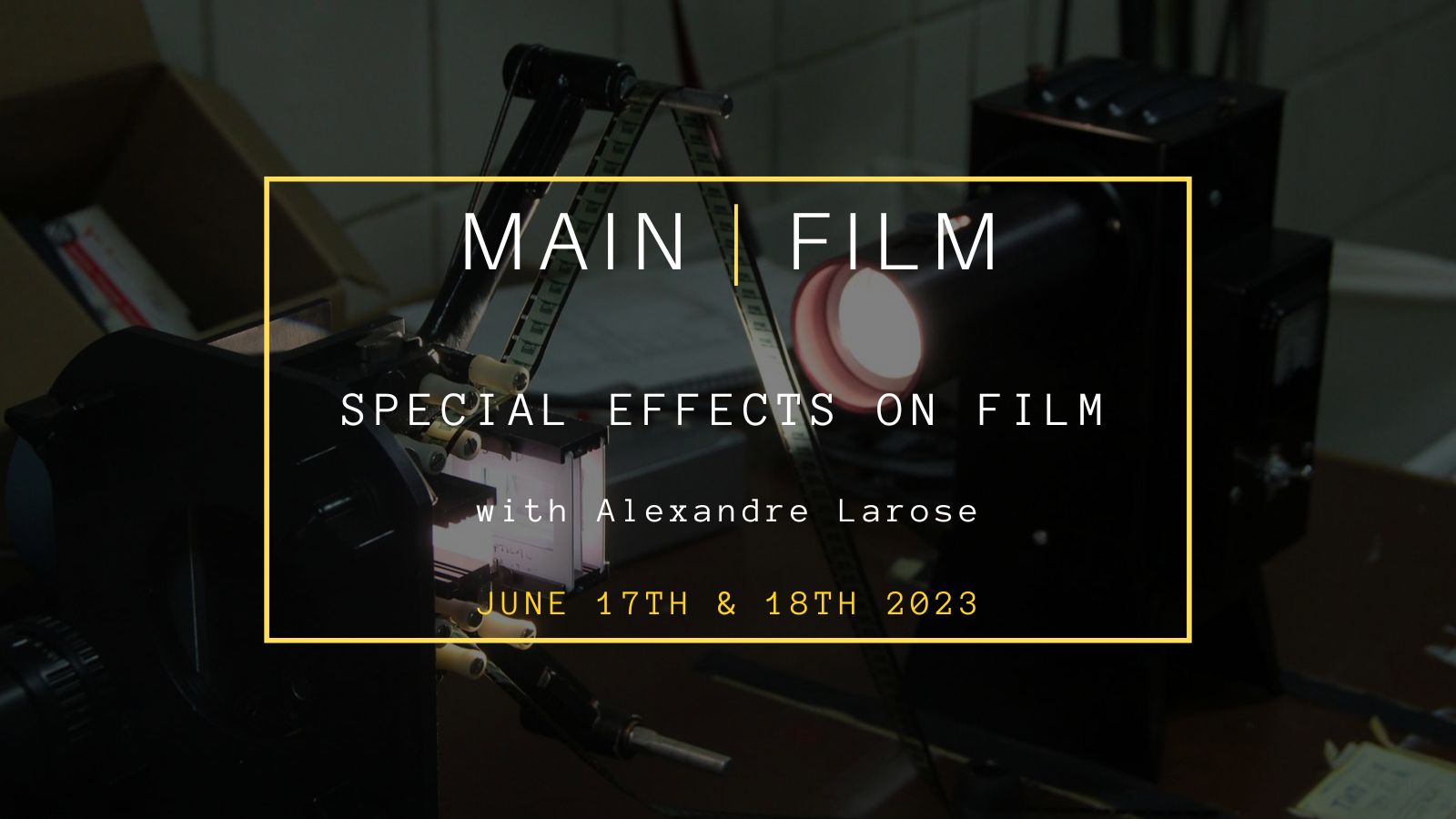 Special effects on film | In-person