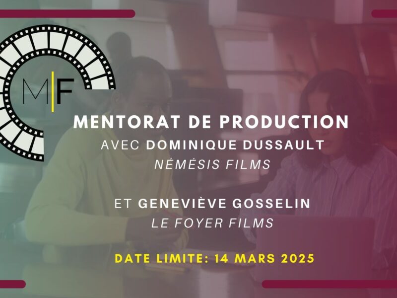 Inscription - Mentorat de production | En ligne