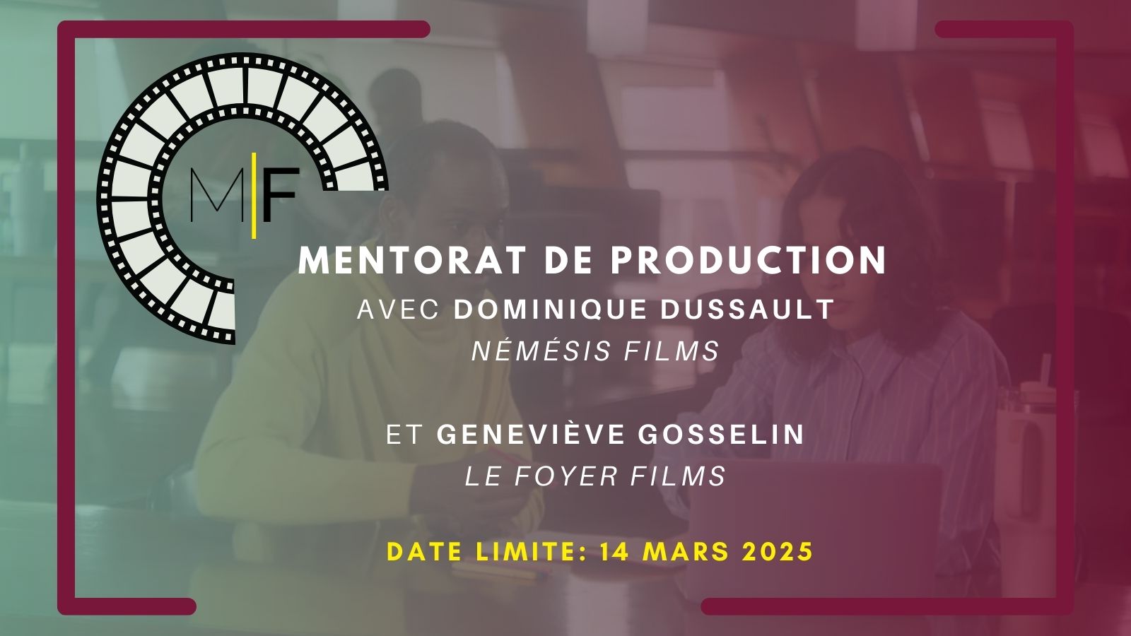 Inscription - Mentorat de production | En ligne