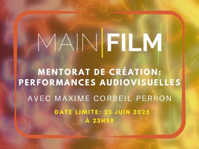 Mentorat de création - Performances audiovisuelles