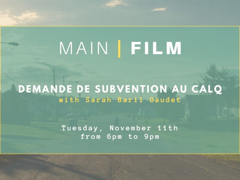 Demande de subvention au CALQ