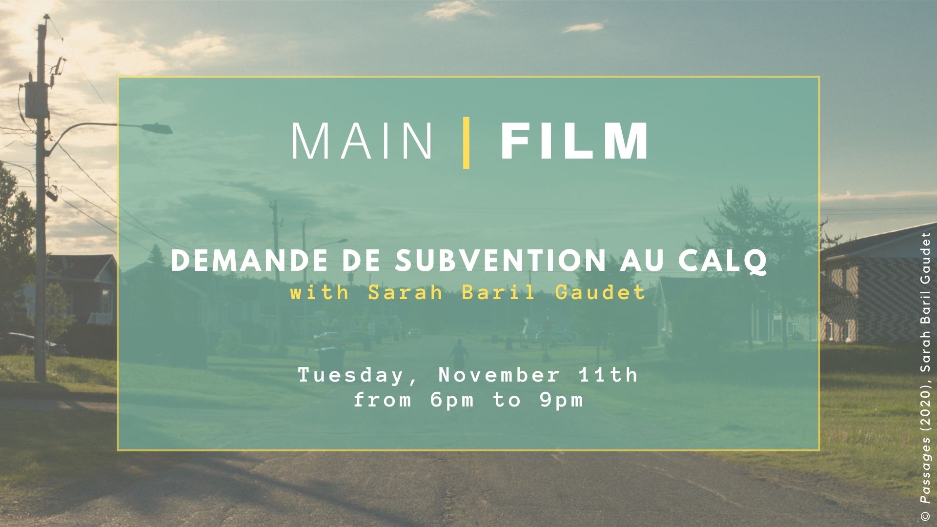 Demande de subvention au CALQ