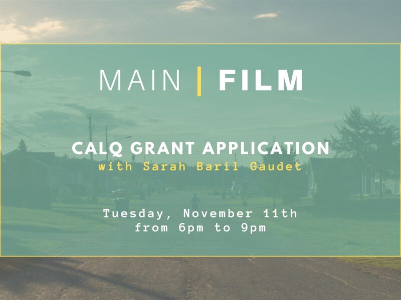 CALQ Documentary grant application