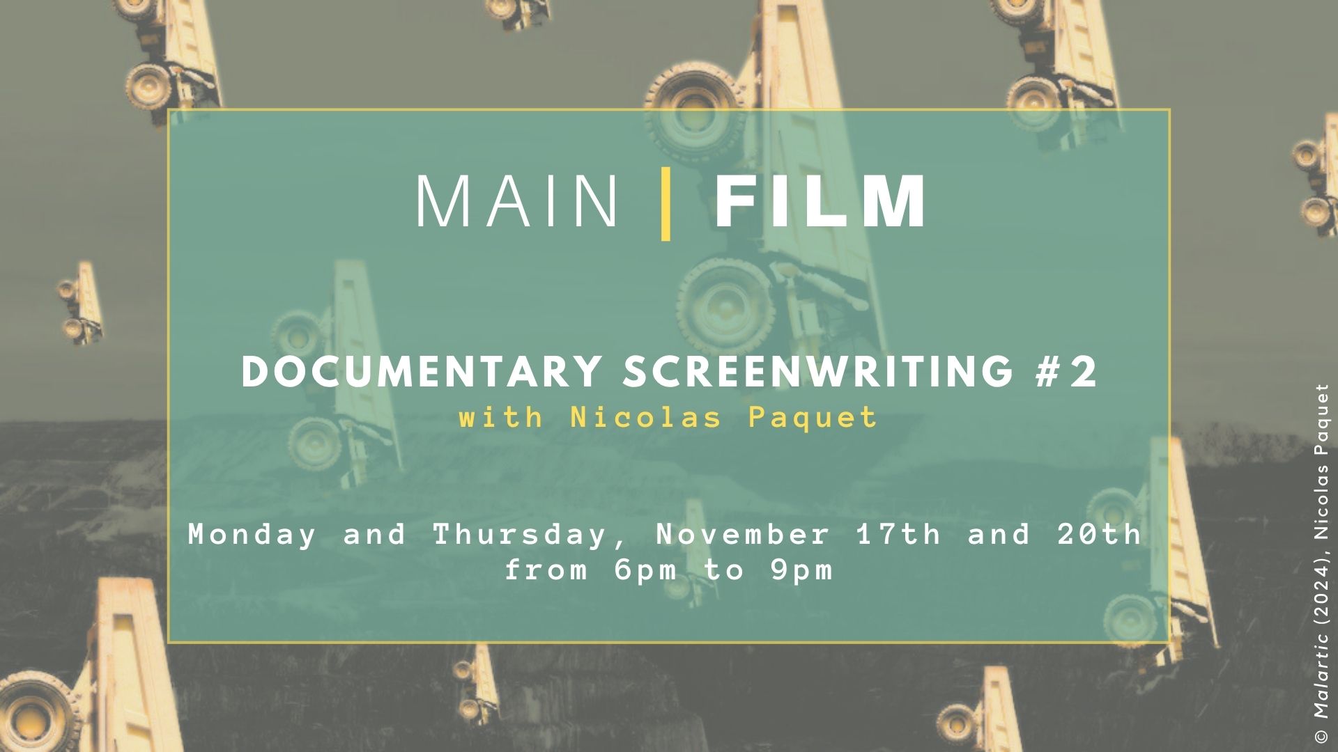 Documentary screenwriting [FULL - PRE-REGISTRATION]