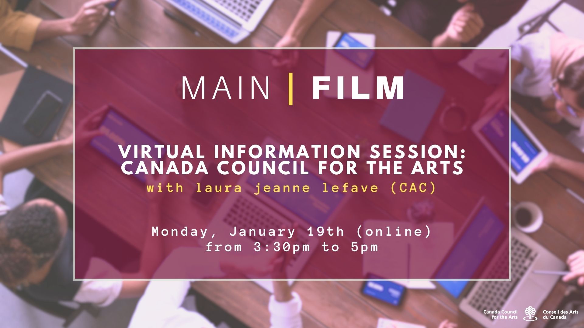 Information session: Canada Council for the Arts (online)