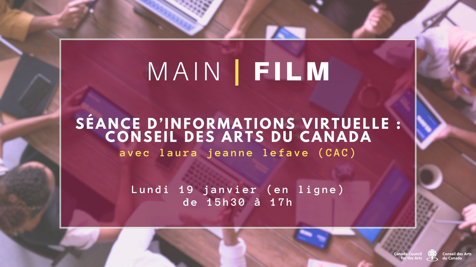 Séance d’information : Conseil des Arts du Canada (en ligne)